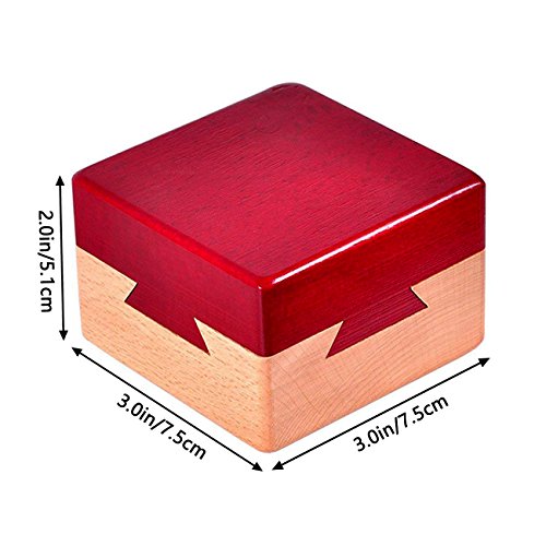 DC-BEAUTIFUL Impossible Dovetail Box – Mini Wooden Brain Teaser Puzzle Box