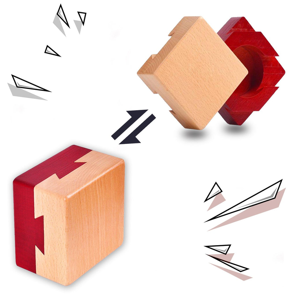 DC-BEAUTIFUL Impossible Dovetail Box – Mini Wooden Brain Teaser Puzzle Box