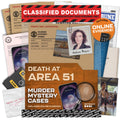 Death at Area 51 – Cold Case Murder Mystery Game for Adults with 47 Evidence Pieces