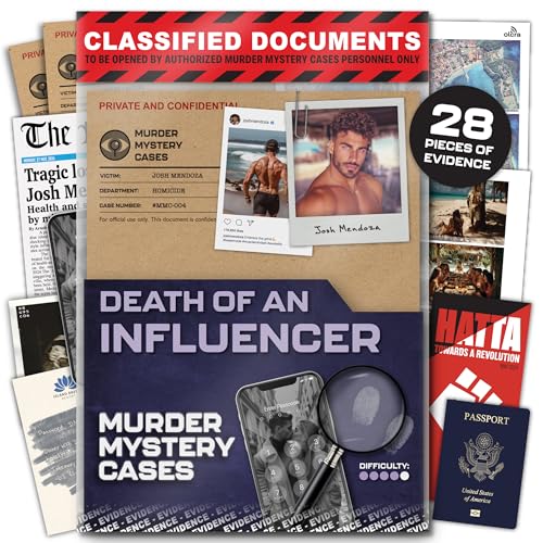 Death of an Influencer: Bali Murder Mystery Game – 28 Evidence Items, Digital Clues, 150 Min