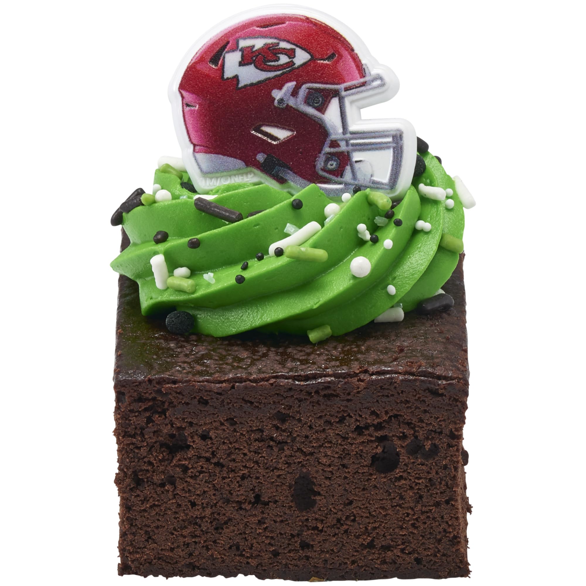 DecoPac Kansas City Chiefs Helmet Cupcake Rings - 24 Pack Officially Licensed NFL Toppers