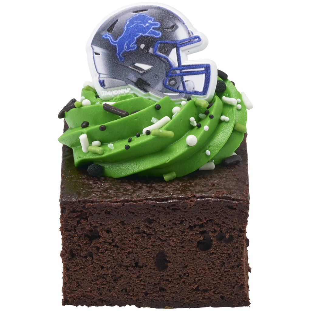 DecoPac NFL Detroit Lions Helmet Cupcake Rings, 24-Pack – Officially Licensed Football Cake Toppers