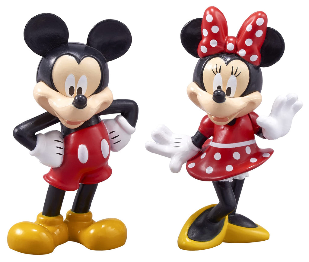 DecoSet Disney Mickey Mouse and Minnie Mouse Cake Topper, 2-Piece Set - Food-Safe Plastic