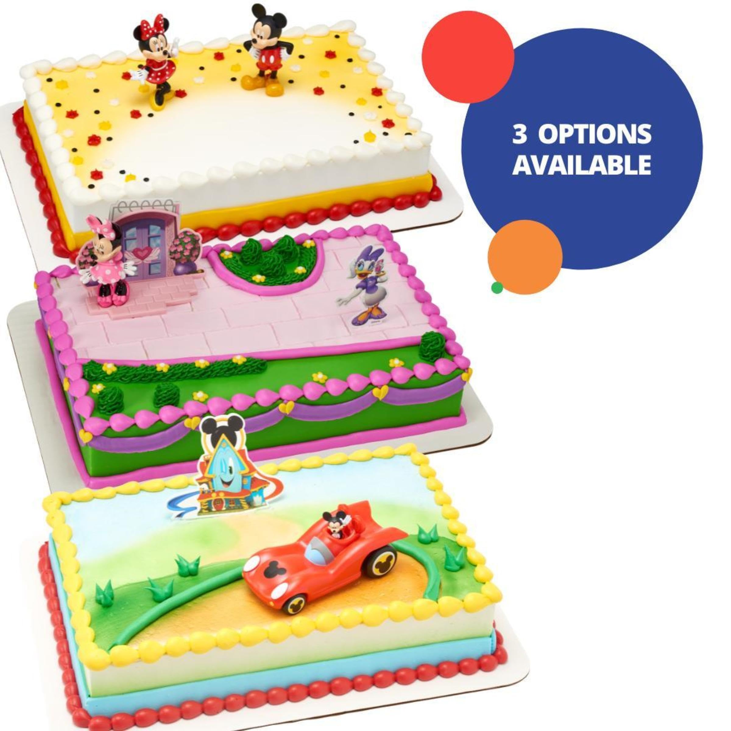 DecoSet Disney Mickey Mouse and Minnie Mouse Cake Topper, 2-Piece Set - Food-Safe Plastic