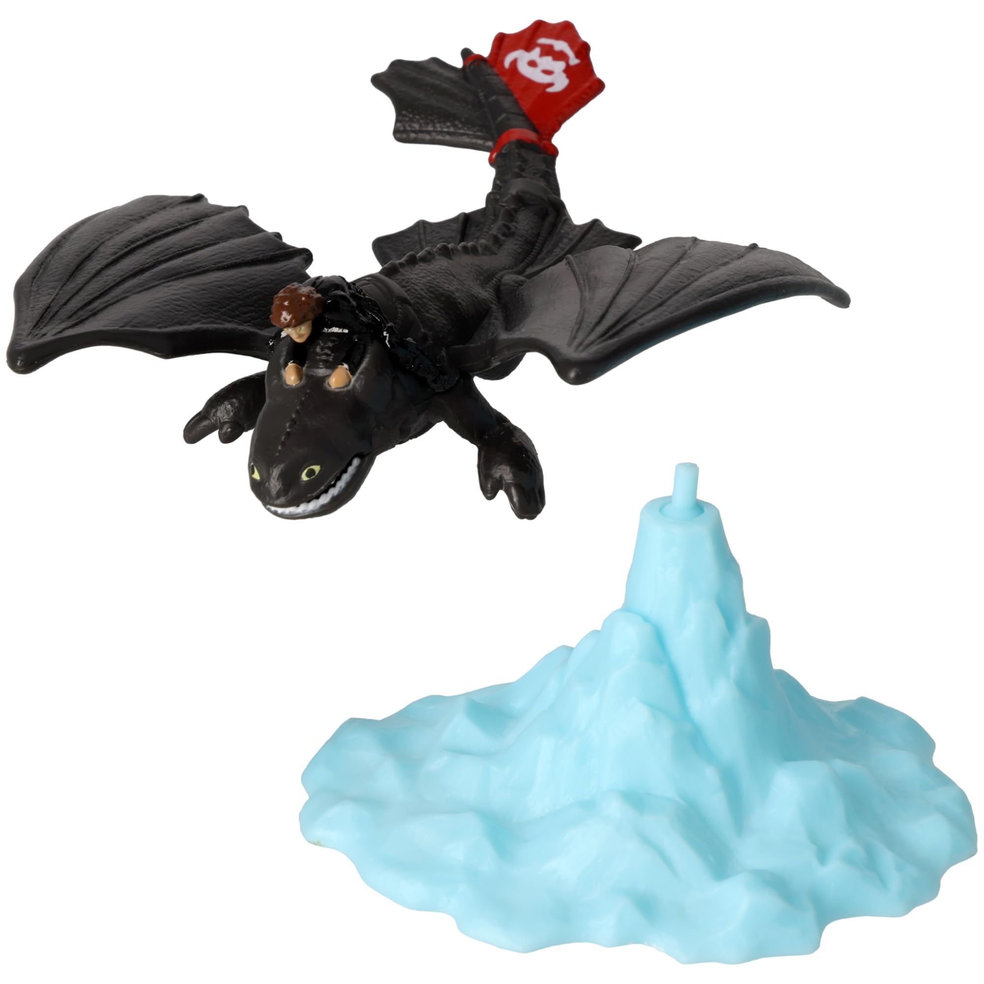 DecoSet How To Train Your Dragon Cake Topper – Hiccup & Toothless Figurines with Background Pic for Birthday Cakes