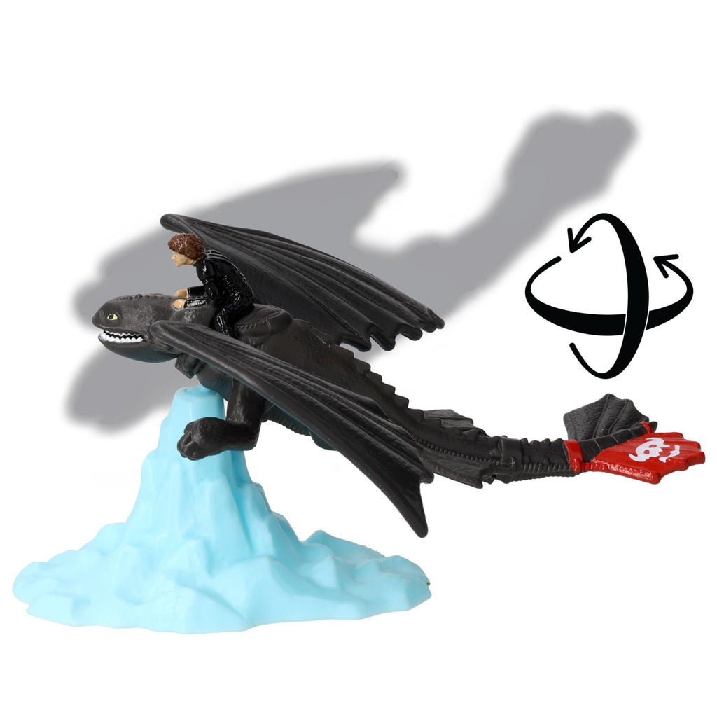 DecoSet How To Train Your Dragon Cake Topper – Hiccup & Toothless Figurines with Background Pic for Birthday Cakes