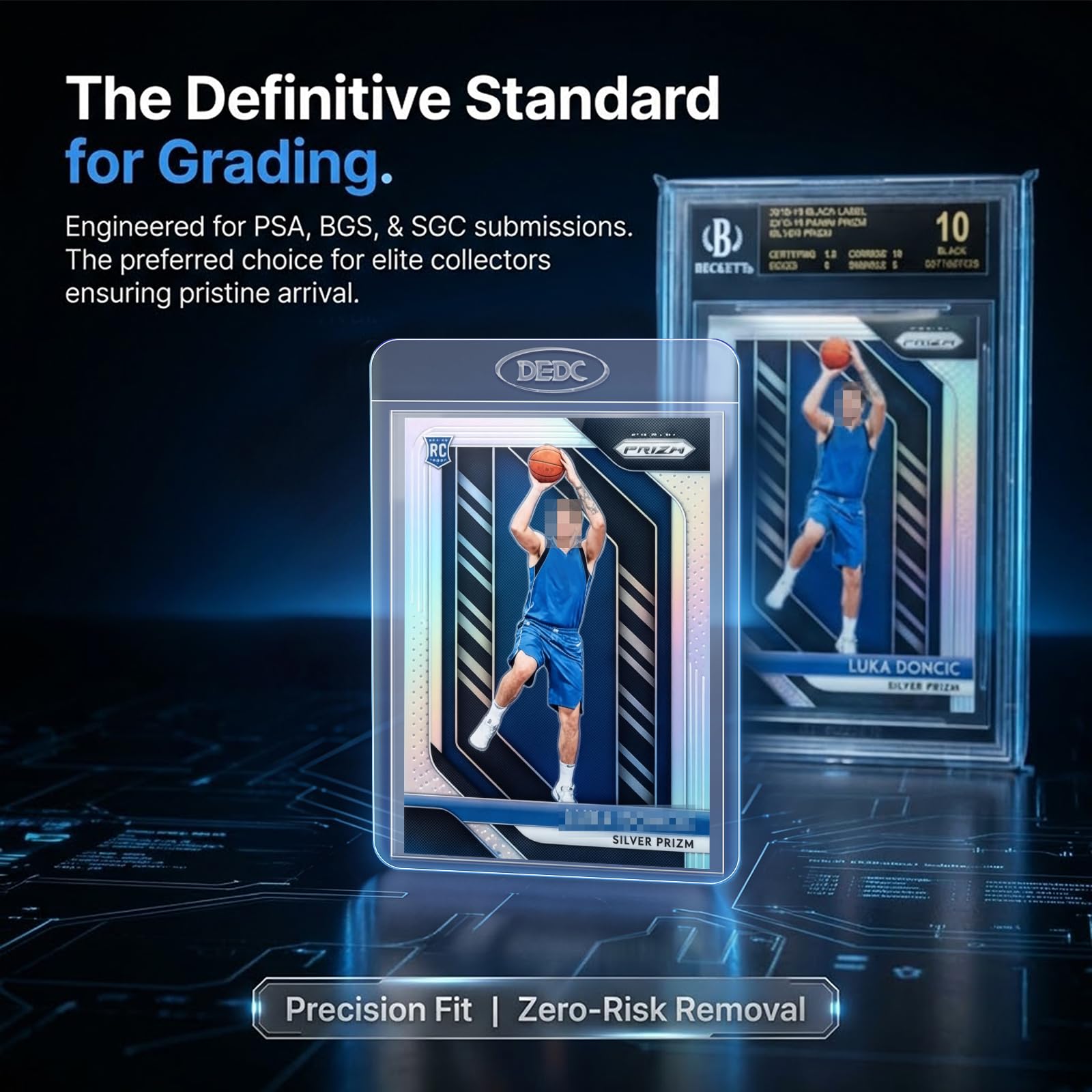 DEDC 100ct Card Sleeves Set: Semi-Rigid Holders and Penny Sleeves for Trading Card Protection