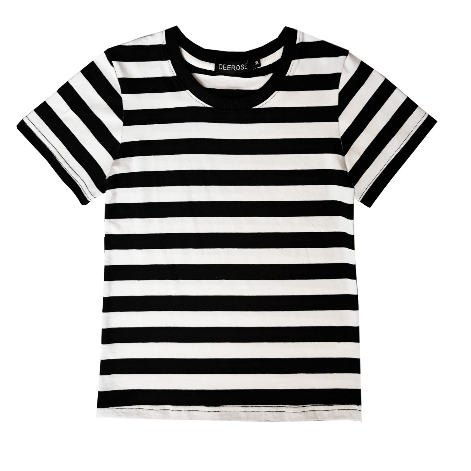 Deerose Kids Striped Short Sleeve Shirt – Patriotic Tee for Boys Girls Ages 3-14
