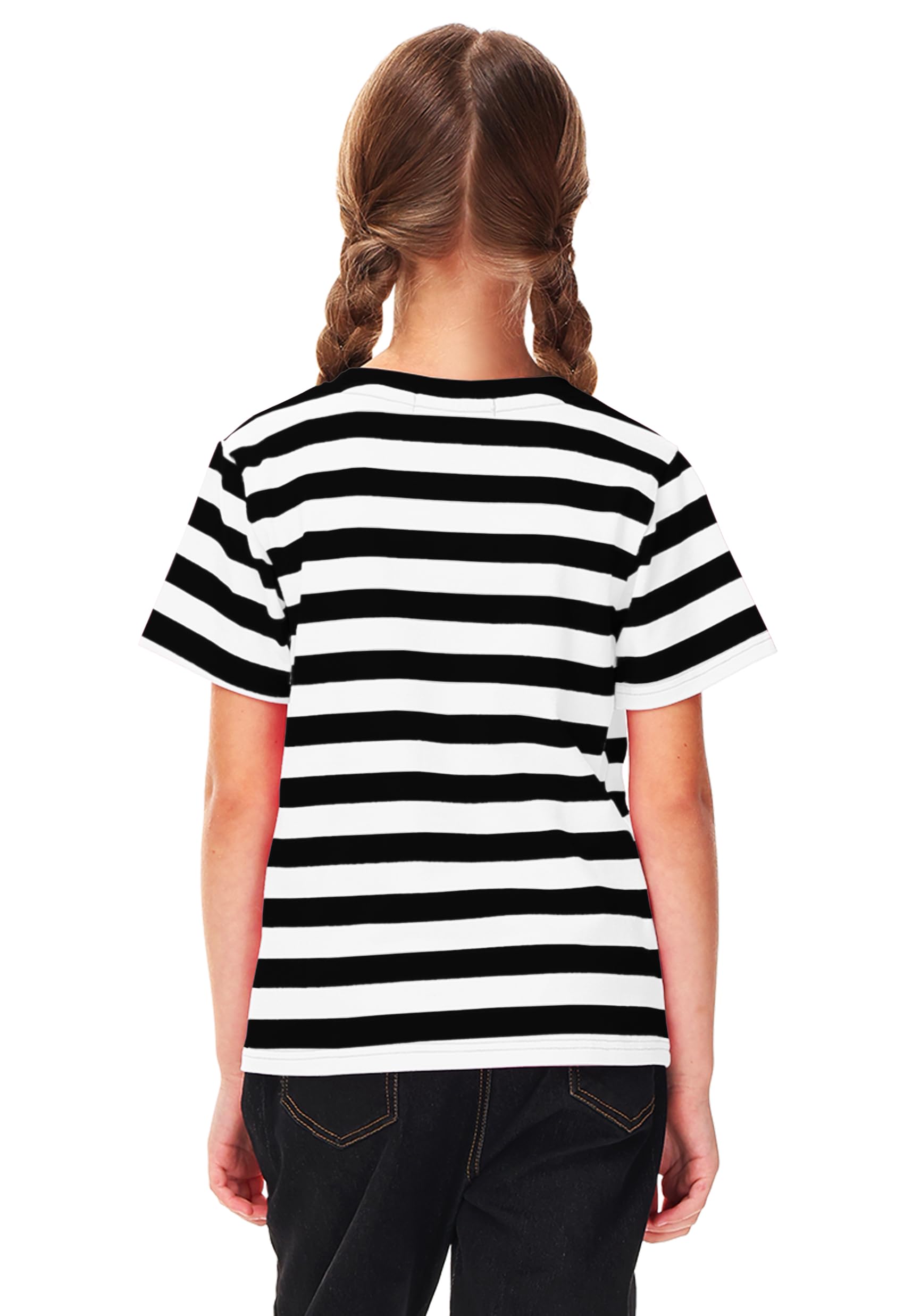 Deerose Kids Striped Short Sleeve Shirt – Patriotic Tee for Boys Girls Ages 3-14