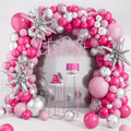 deiiom Hot Pink & Silver Balloon Arch Garland Kit – 127pcs for Princess Birthday, Baby Shower, Anniversary Party Decor
