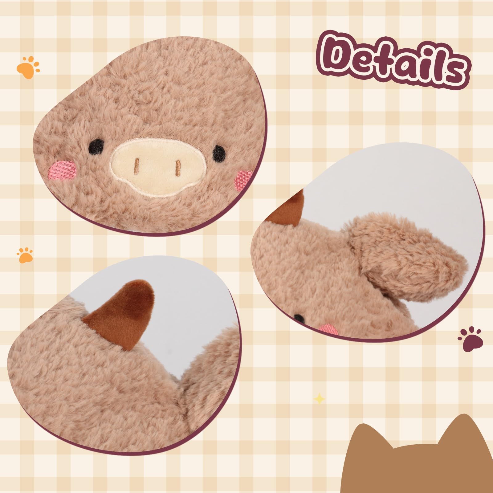 Deletoys Animal Hat with Moving Ears - Fun Plush Cap for Kids and Adults