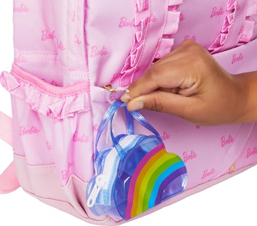 Deluxe Barbie Keychain Rainbow Bag with Pajamas and Slumber Party Accessories