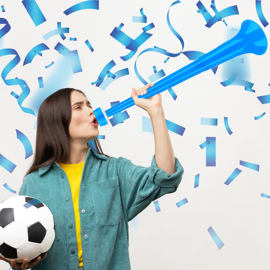Denylo pro 24-Inch Collapsible Stadium Horn – Blue Vuvuzela for Sporting Events & Parties