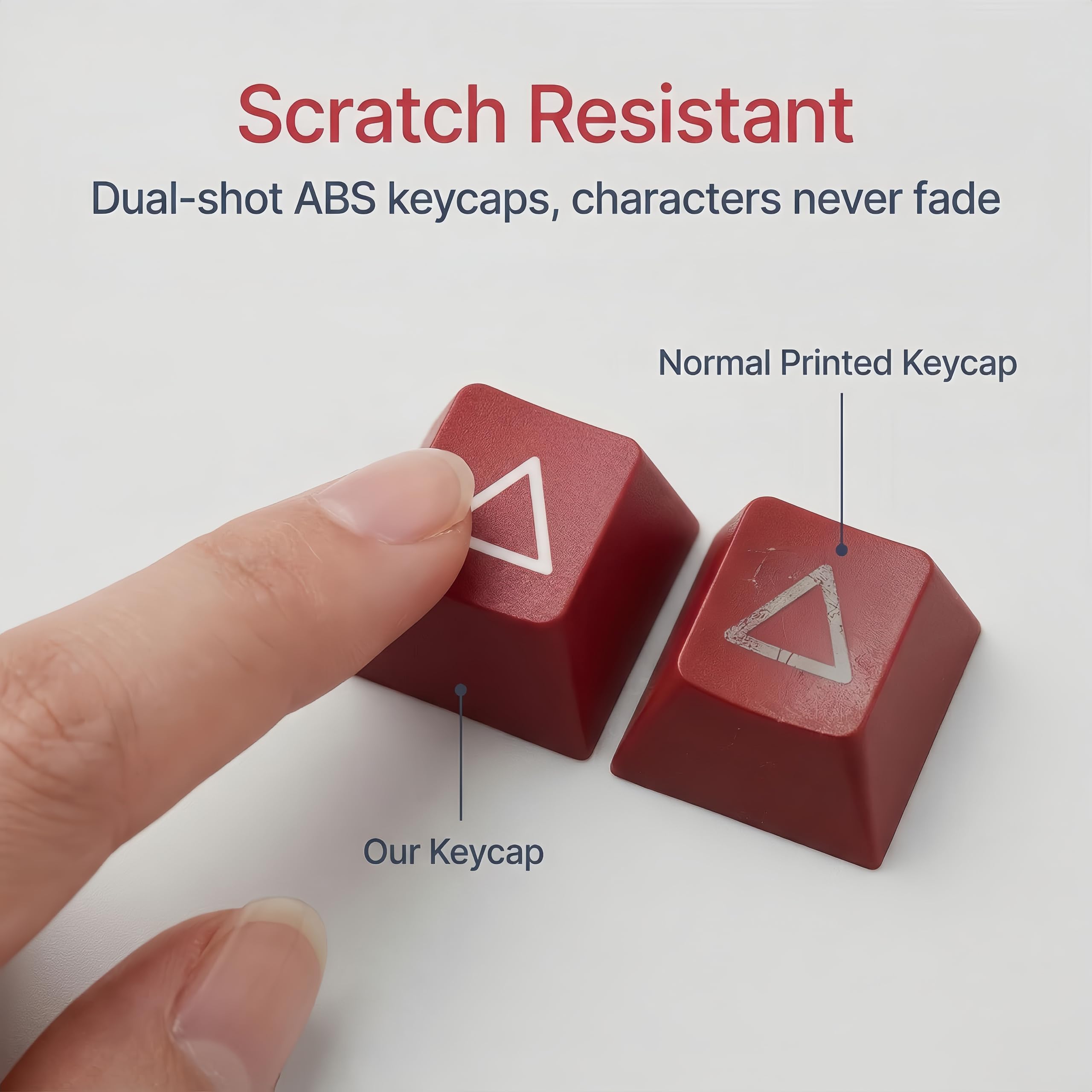 Derkiewn 2-Pack Keyboard Fidget Toy Keychain – 4-in-1 Clicker Stress Relief for Work or Travel