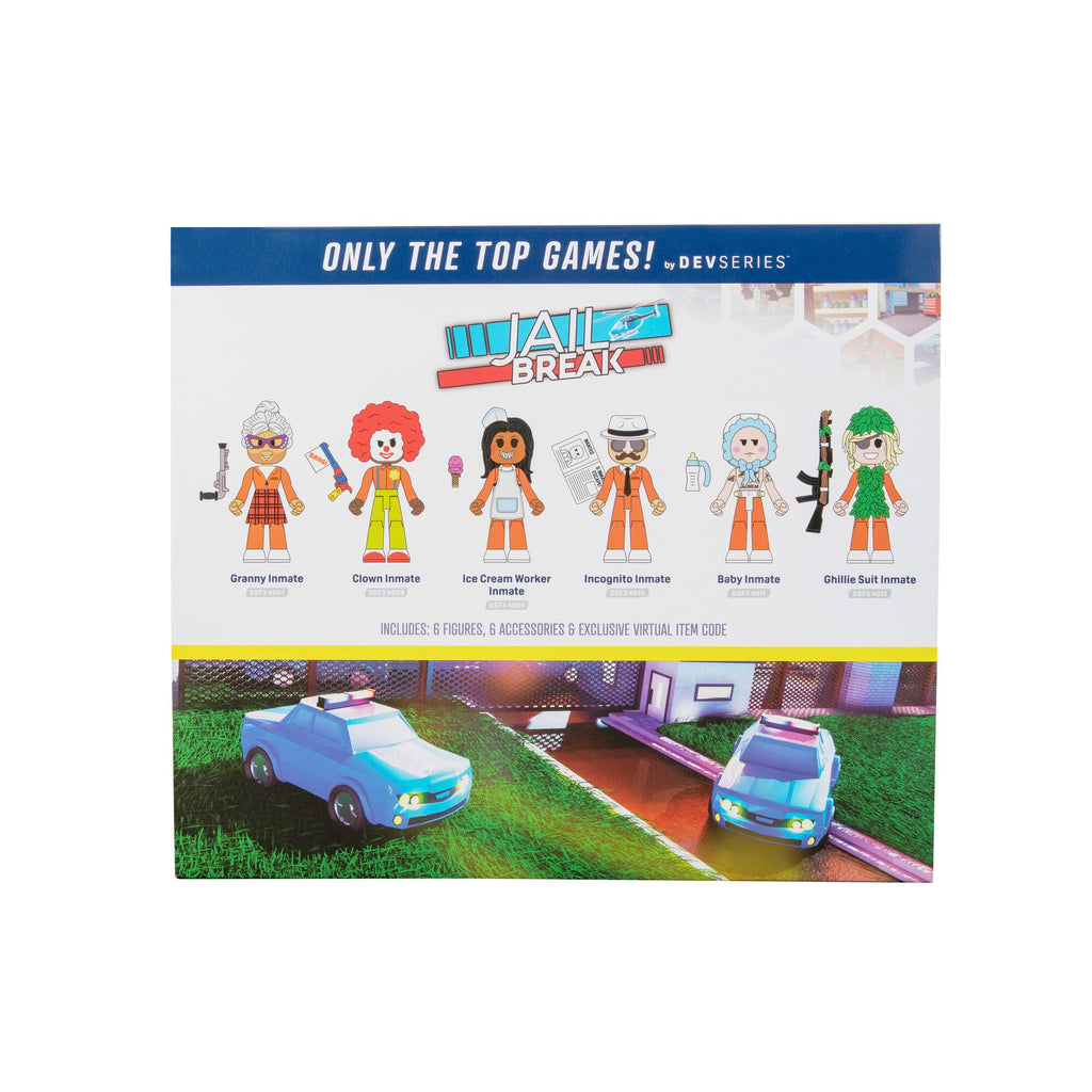 DevSeries Jailbreak Hiding in Plain Sight Multipack – 6 Action Figures with Mix & Match and Virtual Code