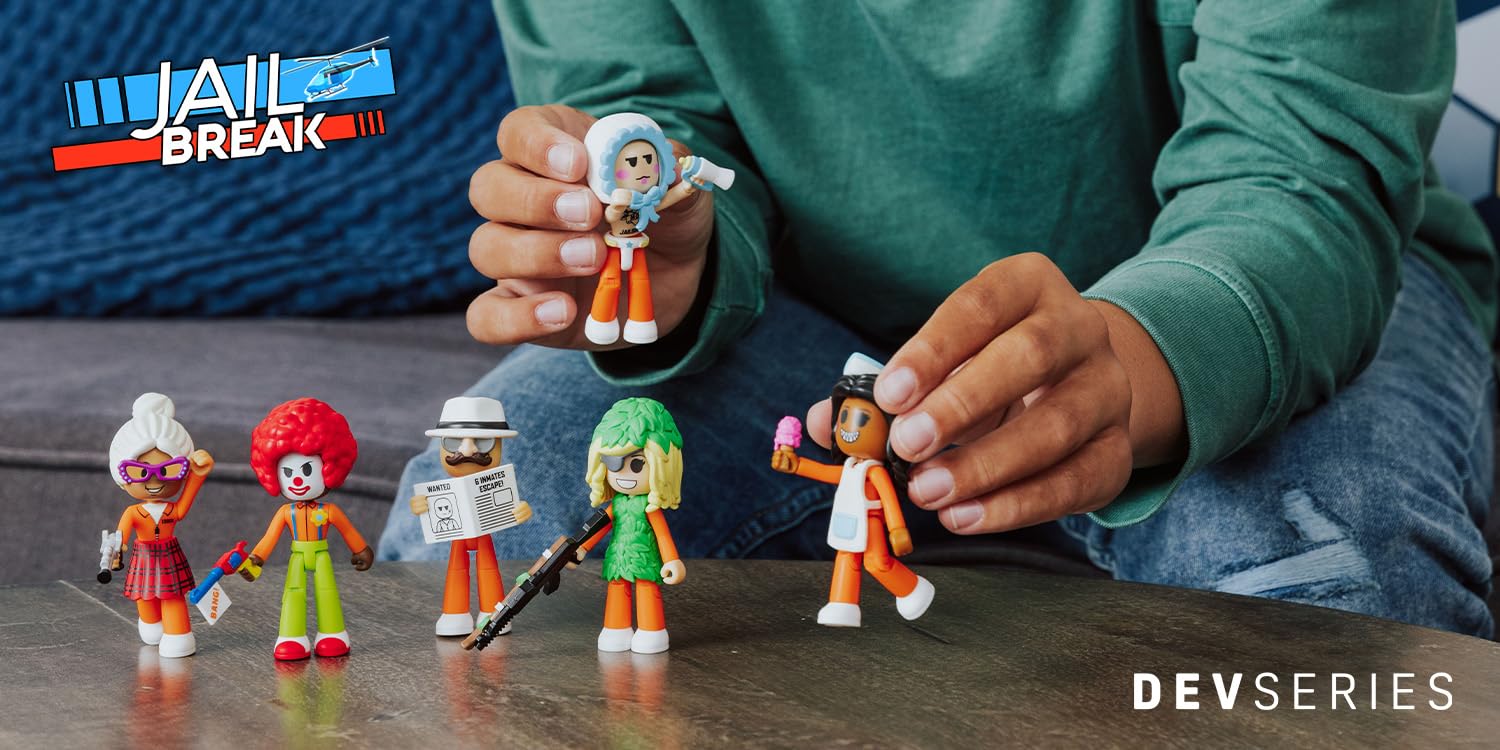 DevSeries Jailbreak Hiding in Plain Sight Multipack – 6 Action Figures with Mix & Match and Virtual Code