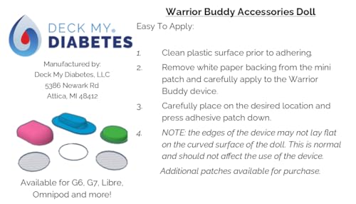 Dexcom G6 Doll Diabetes Accessory Set – 2 Over-Patches for 18-Inch Dolls by Deck My Diabetes