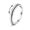 Diamday Titanium Steel Fidget Ring for Anxiety - 2mm/4mm Spinner Ring for Women Men - Sandblast Finish