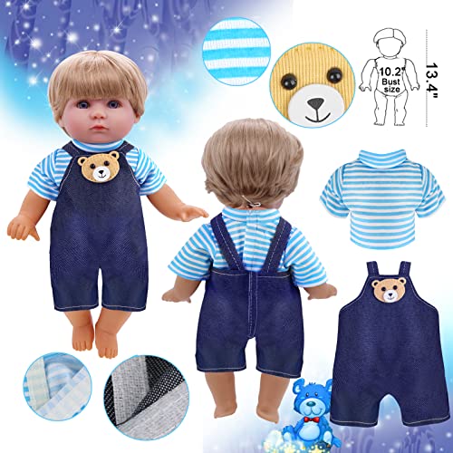 Digabi 8-Piece Doll Clothes Set for 12 Inch Dolls - 6 Complete Outfits Including Dresses, Pajamas, Cloak & More