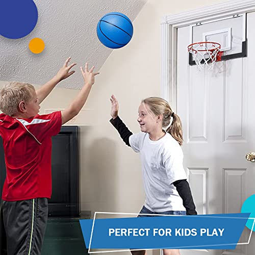 Dilabnba 8-Inch Mini Rubber Basketballs (4-Pack) – Soft, Bouncy, and Safe for Kids Indoor/Outdoor Play