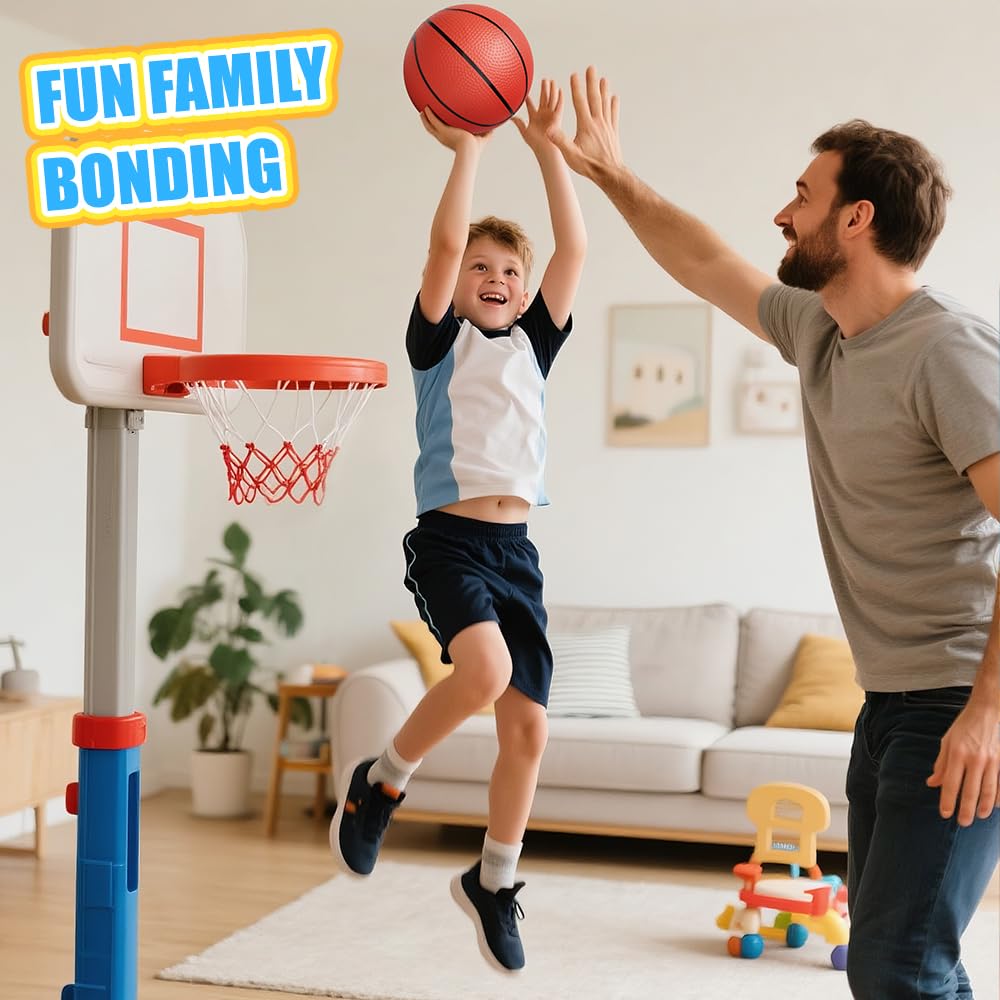 Dilabnba 8-Inch Mini Rubber Basketballs (4-Pack) – Soft, Bouncy, and Safe for Kids Indoor/Outdoor Play