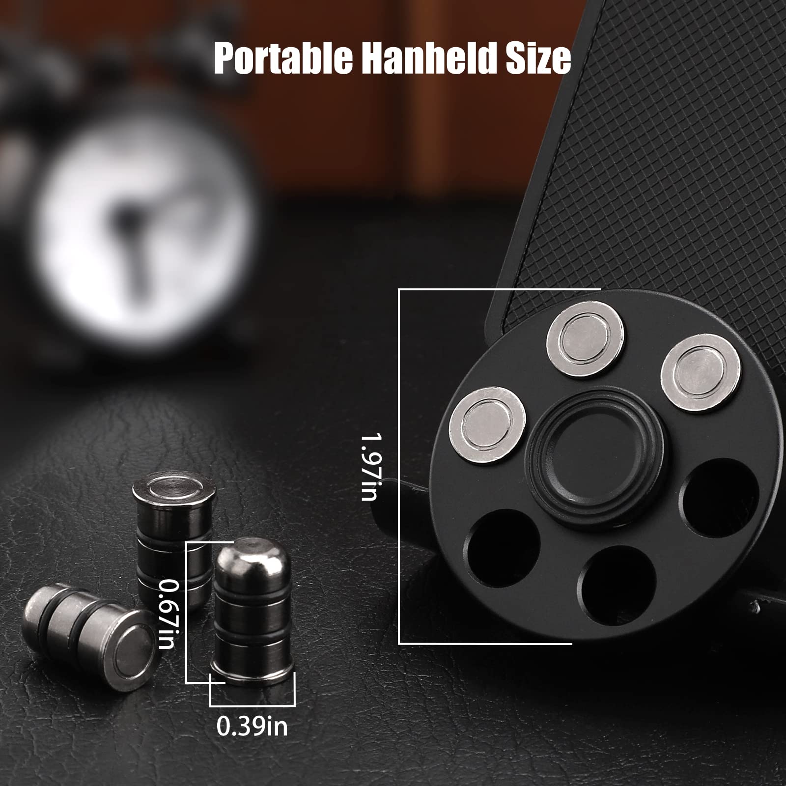 Dilabnba Black Metal Fidget Spinner – Stress Relief Toy for Adults and Kids