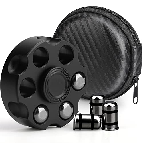 Dilabnba Black Metal Fidget Spinner – Stress Relief Toy for Adults and Kids