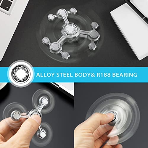 Dilabnba Infinity Gear Fidget Spinner – Metal Three-Arm Gyro for Stress Relief and Focus