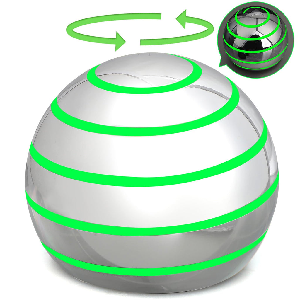 Dilabnba Kinetic Spinner Toy – Silent Optical Illusion Metal Desk Gyro Ball with Travel Case (1.5" Silvery)