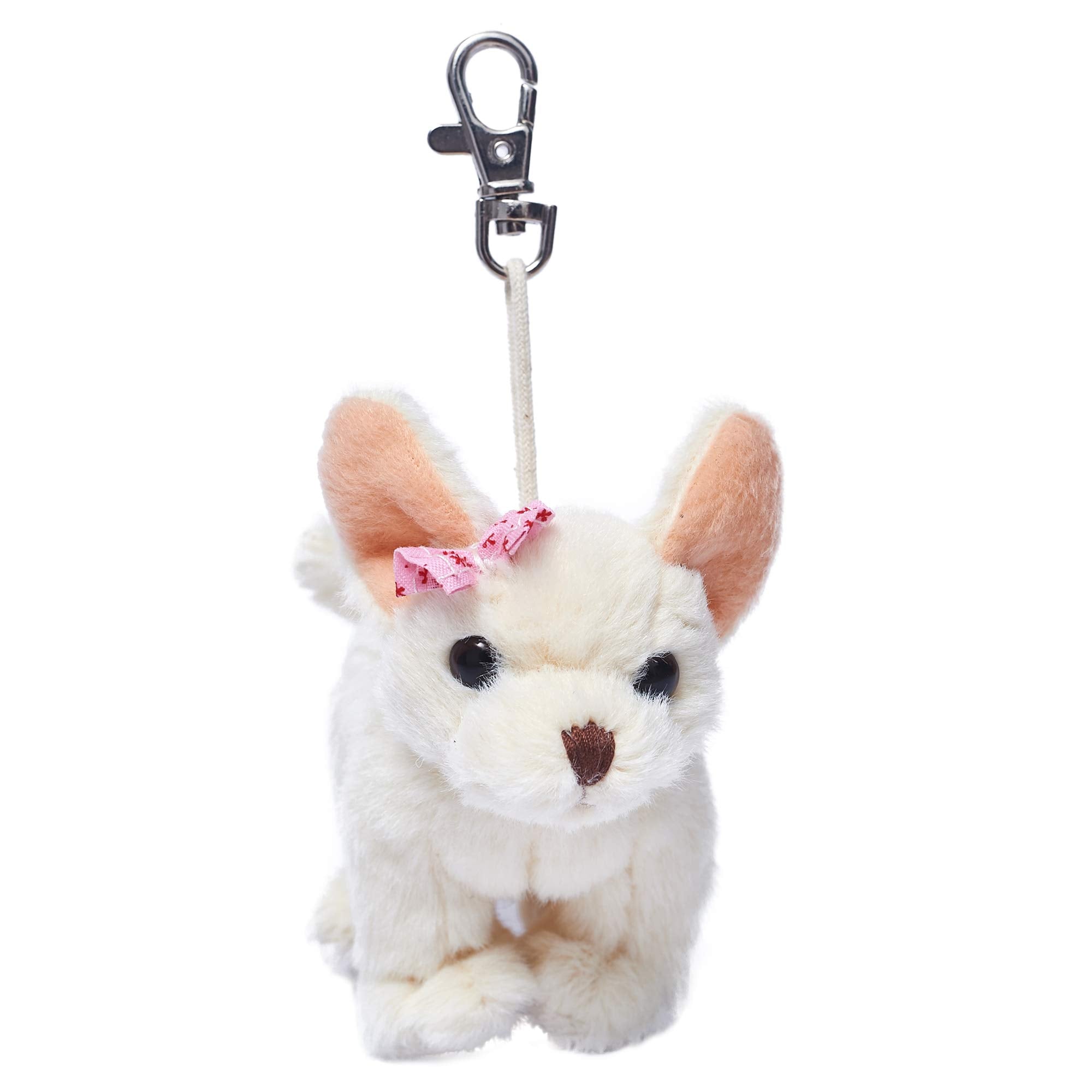 DILLY DUDU 4-Inch Cream Chihuahua Plush Keychain – Soft Beanbag Stuffed Animal Toy