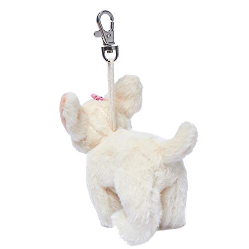 DILLY DUDU 4-Inch Cream Chihuahua Plush Keychain – Soft Beanbag Stuffed Animal Toy