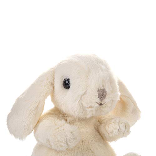 DILLY DUDU Cream 6-Inch Plush Bunny – Soft Stuffed Animal with Bean-Filled Bottom