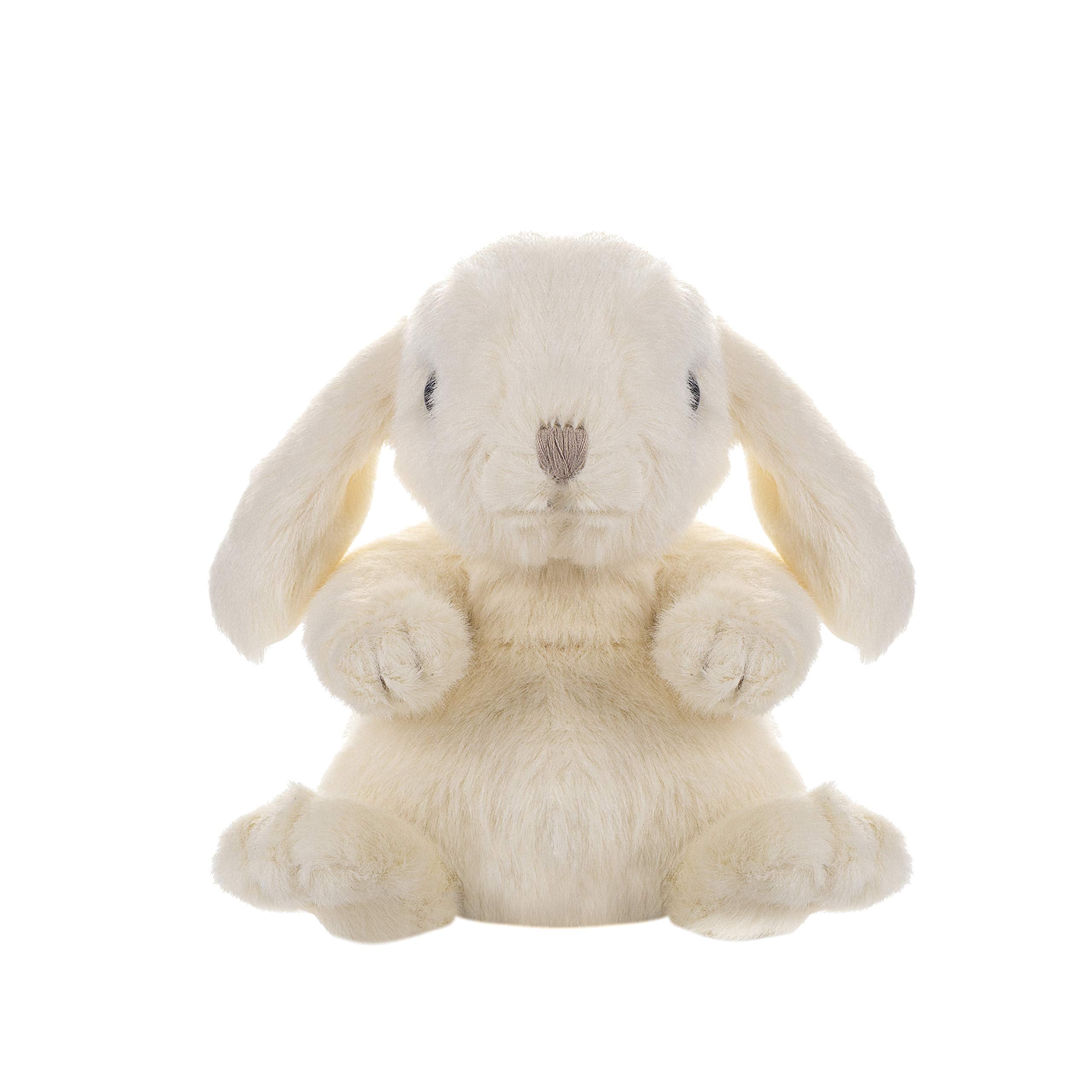 DILLY DUDU Cream 6-Inch Plush Bunny – Soft Stuffed Animal with Bean-Filled Bottom