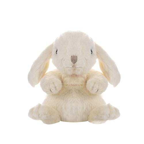 DILLY DUDU Cream 6-Inch Plush Bunny – Soft Stuffed Animal with Bean-Filled Bottom