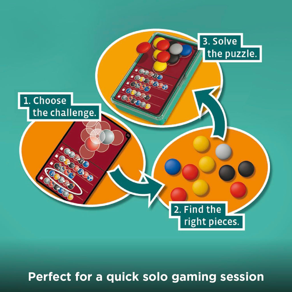 Dimension: The Brain Game to Go – Portable 3D Stacking Puzzle with 200 Challenges, 4 Levels, for Ages 8+ by Thames & Kosmos