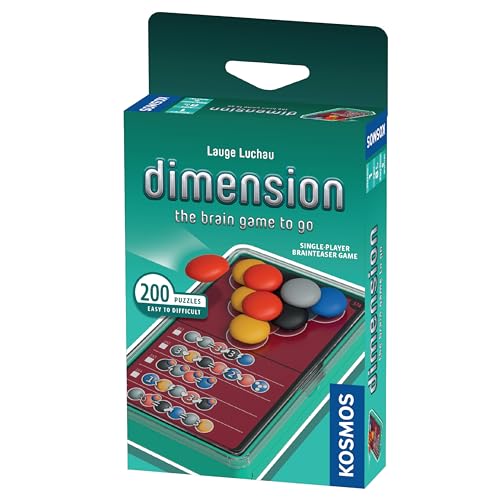 Dimension: The Brain Game to Go – Portable 3D Stacking Puzzle with 200 Challenges, 4 Levels, for Ages 8+ by Thames & Kosmos