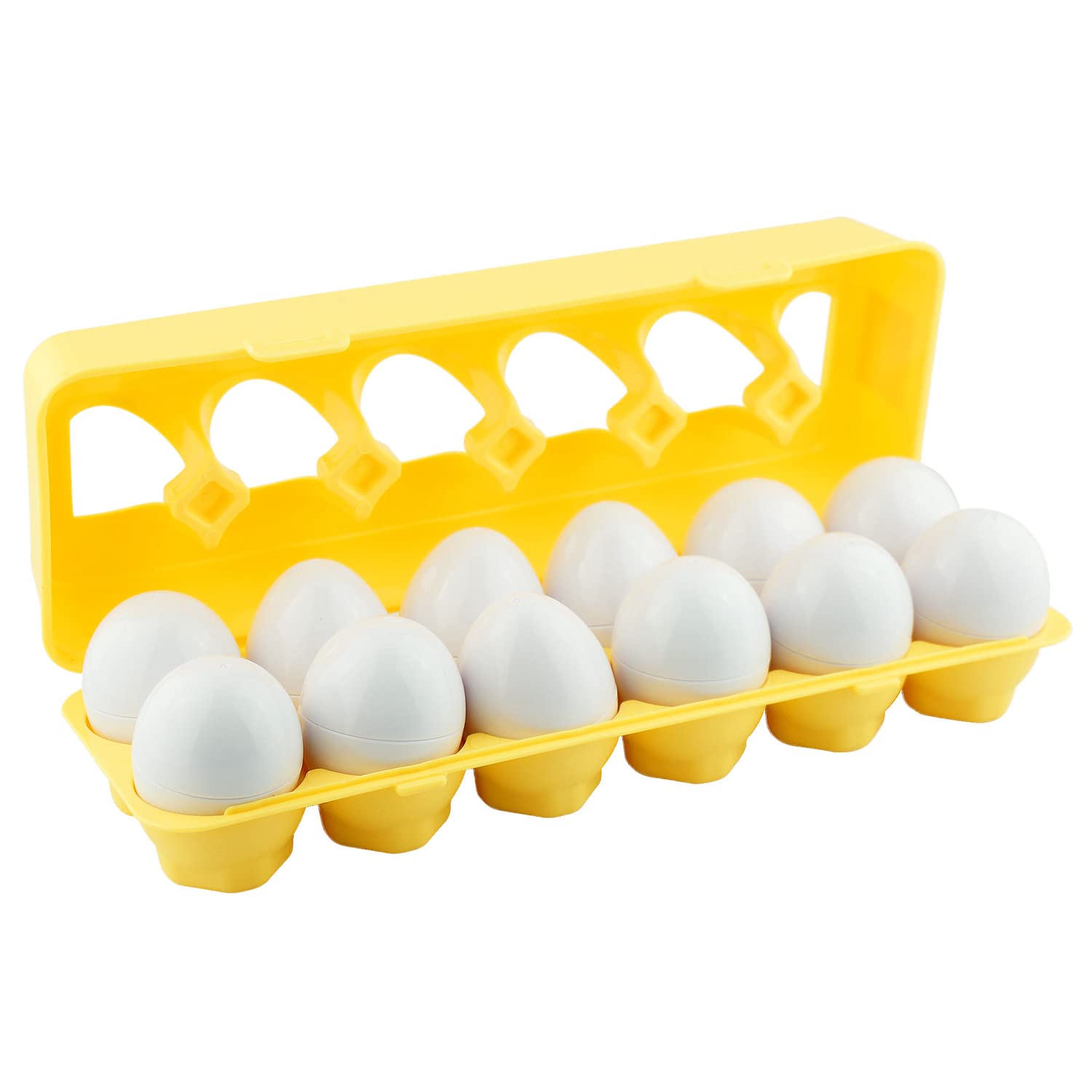 Dimple 12-Piece Vegetable Egg Matching Toy – Educational Shape & Color Sorting with Holder for Toddlers Ages 1-3