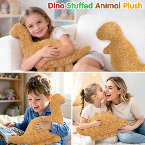 Dino Nugget Pillow Plush – Small T-Rex Chicken Nugget Funny Stuffed Animal Toy Pillow