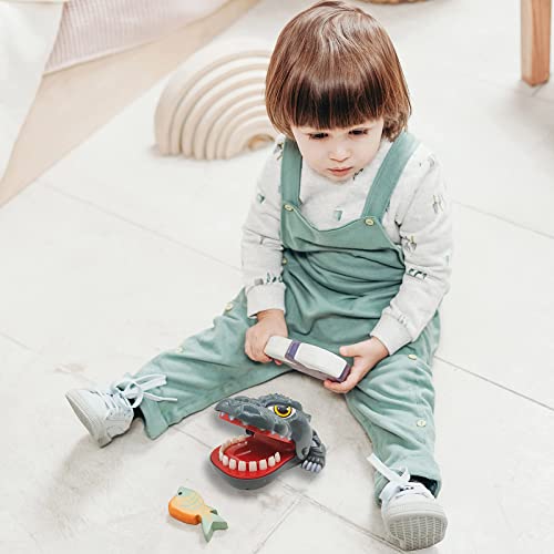 Dinosaur Dentist Game for Kids – Biting Finger Toy with Push Teeth (6.2x3.3x3.1 inches)