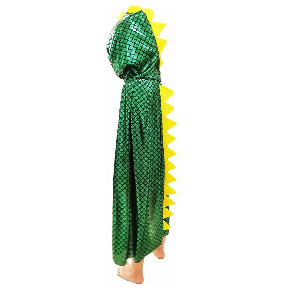 Dinosaur Dragon Hooded Cape for Kids – Unisex Costume Cloak for Halloween & Dress-Up