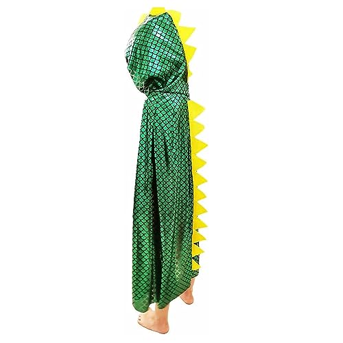 Dinosaur Dragon Hooded Cape for Kids – Unisex Costume Cloak for Halloween & Dress-Up