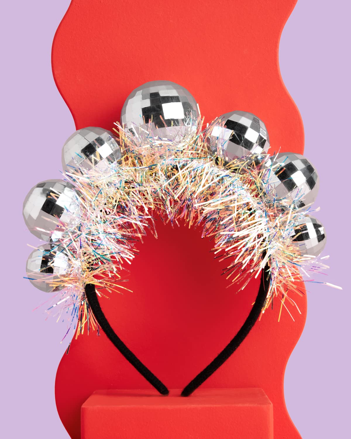 Disco Headband with 5 Shiny Balls – Comfort Fit for Adults and Kids
