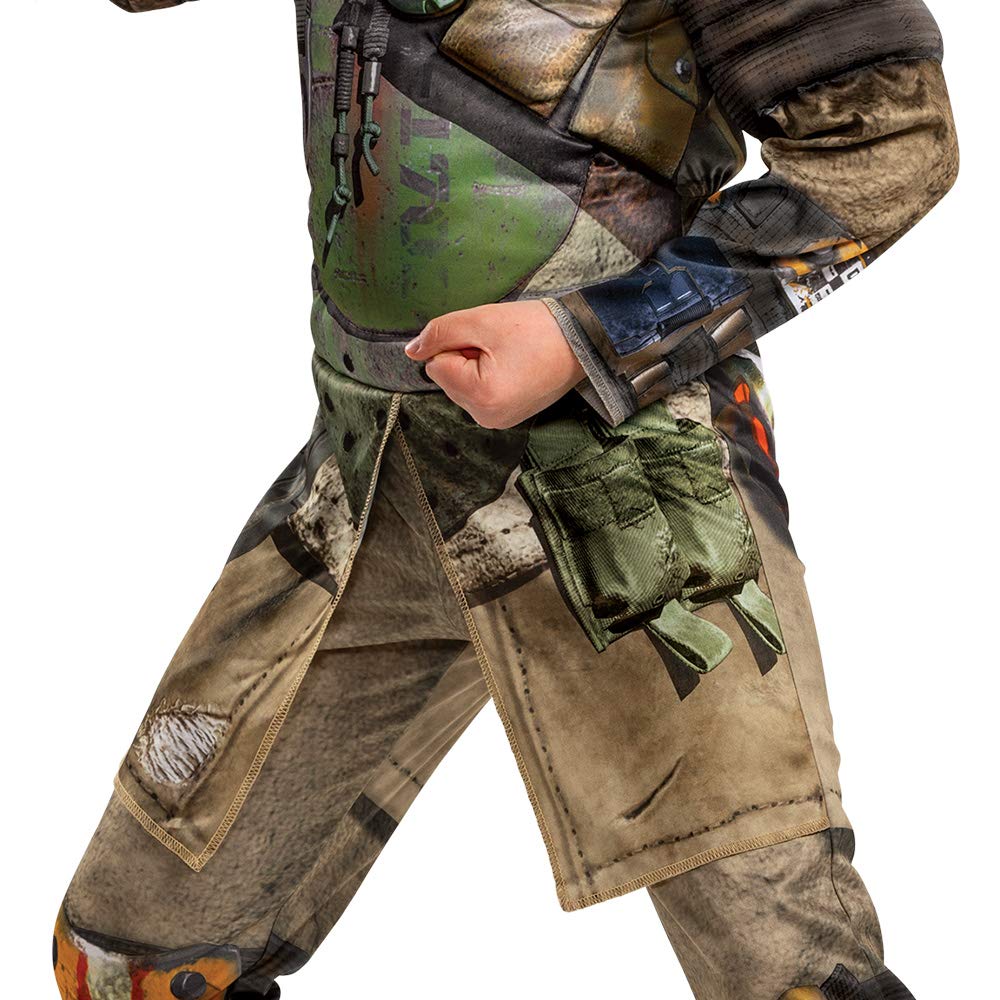 Disguise Apex Legends Bloodhound Costume for Kids - Muscle Padded Jumpsuit & Mask, Size Large (10-12)