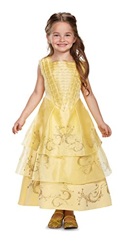 Disguise Deluxe Belle Ball Gown - Yellow - X-Small (3T-4T) - Official Disney Costume