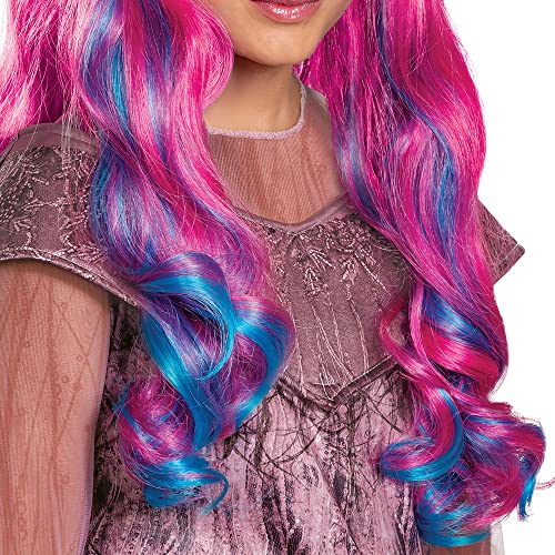Disguise Girls Audrey Descendants 3 Wig - Standard Size Pink with Blue Highlights
