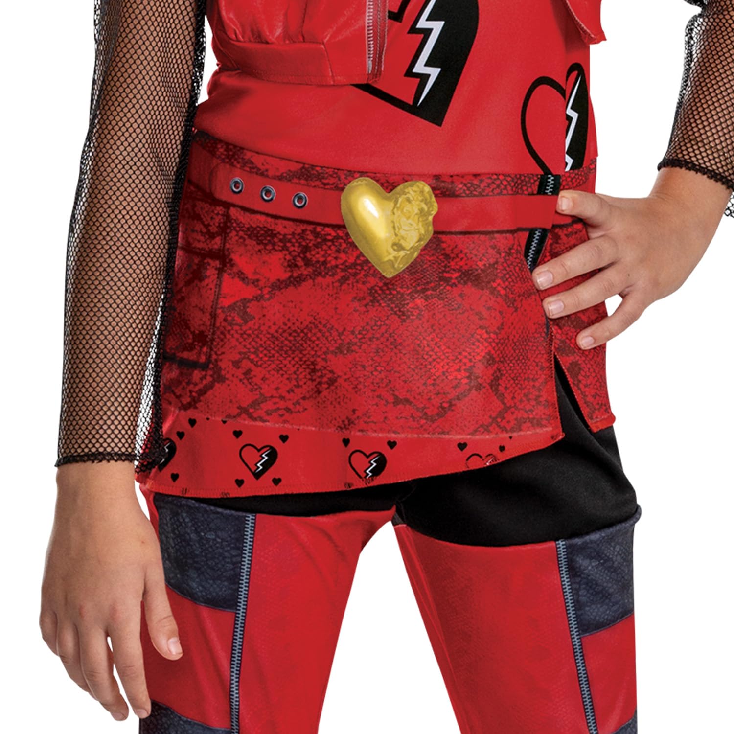 Disney Descendants The Rise of Red Costume for Kids – Official Red Jumpsuit (Size 10-12)