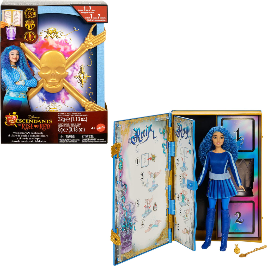 Disney Descendants: The Rise of Red Sorcerer's Cookbook – Reveal Princess Chloe Charming Doll with Magic Recipes