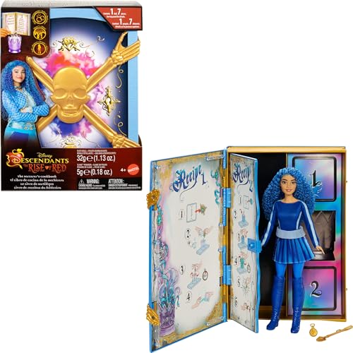 Disney Descendants: The Rise of Red Sorcerer's Cookbook – Reveal Princess Chloe Charming Doll with Magic Recipes