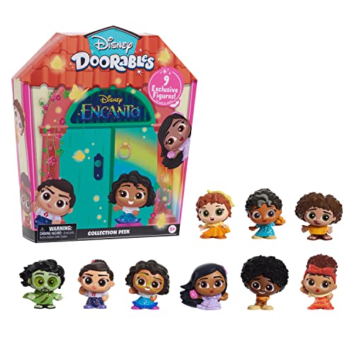 Disney Doorables Encanto Collection Peek – 9 Collectible Figurines in Casa Madrigal Box, Ages 5+
