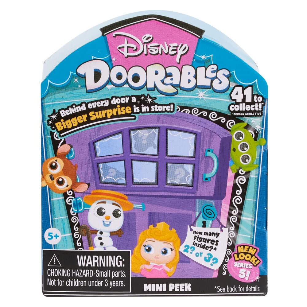 Disney Doorables Mini Peek Pack – Series 5 Mystery Box with 2-3 Collectible Figures
